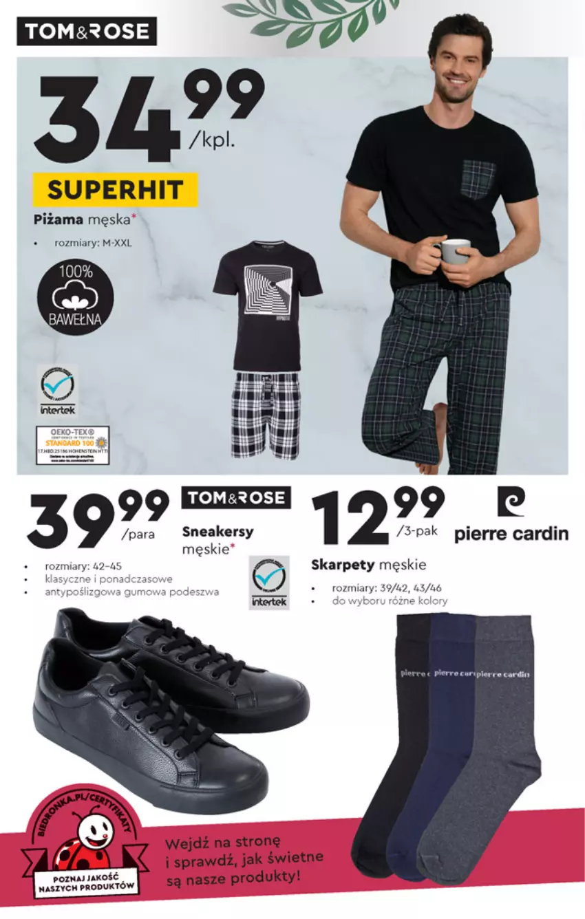 Gazetka promocyjna Biedronka - Okazje tygodnia - ważna 06.09 do 25.09.2021 - strona 20 - produkty: Karp, Pierre Cardin, Piżama, Sneakersy