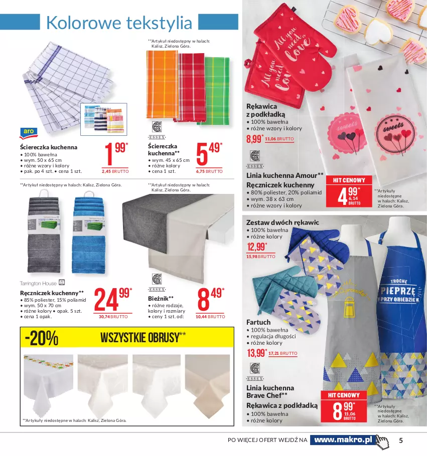 Gazetka promocyjna Makro - [Oferta promocyjna] Artykuły przemysłowe - ważna 09.02 do 22.02.2021 - strona 5 - produkty: Bieżnik, Fa, Obrus, Podkład, Wełna, Znicz