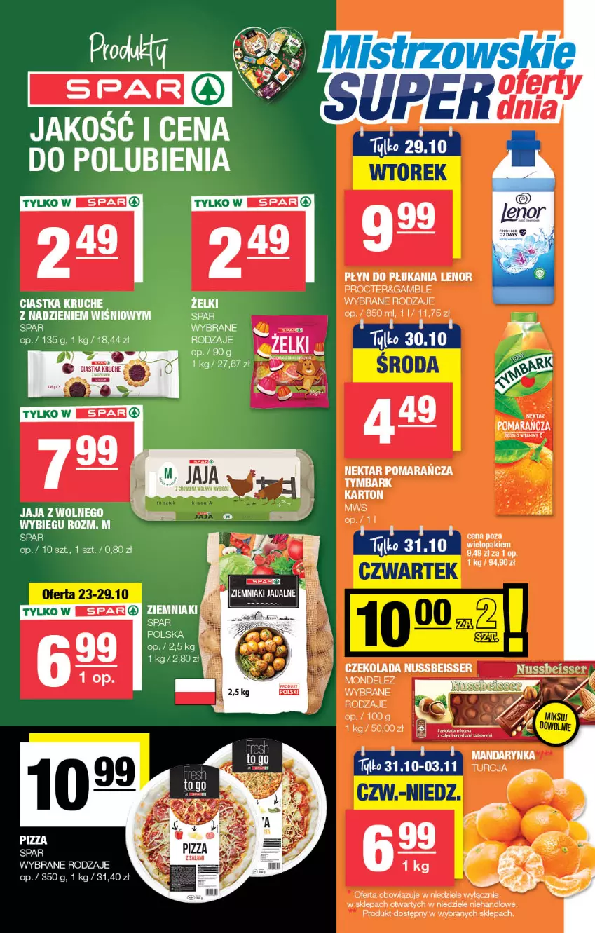 Gazetka promocyjna Spar - Spar-Mini - ważna 21.10 do 31.10.2024 - strona 3 - produkty: Ciastka, Czekolada, Gosh, Jaja, Lenor, Nektar, Płyn do płukania, Ser, Tymbark