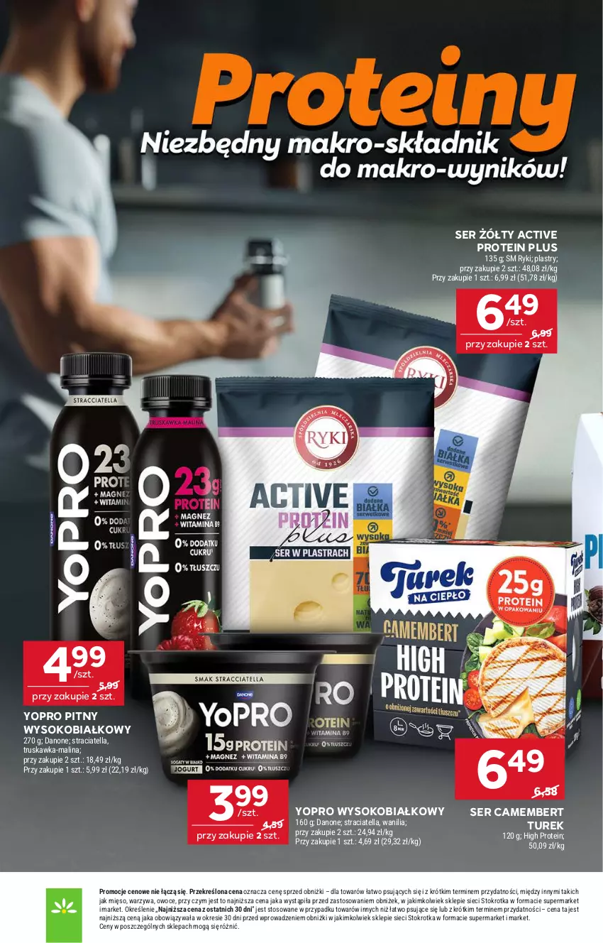 Gazetka promocyjna Stokrotka - Supermarket - ważna 09.10 do 15.10.2025 - strona 16 - produkty: Camembert, Danone, Mięso, Owoce, Ser, Sok, Warzywa