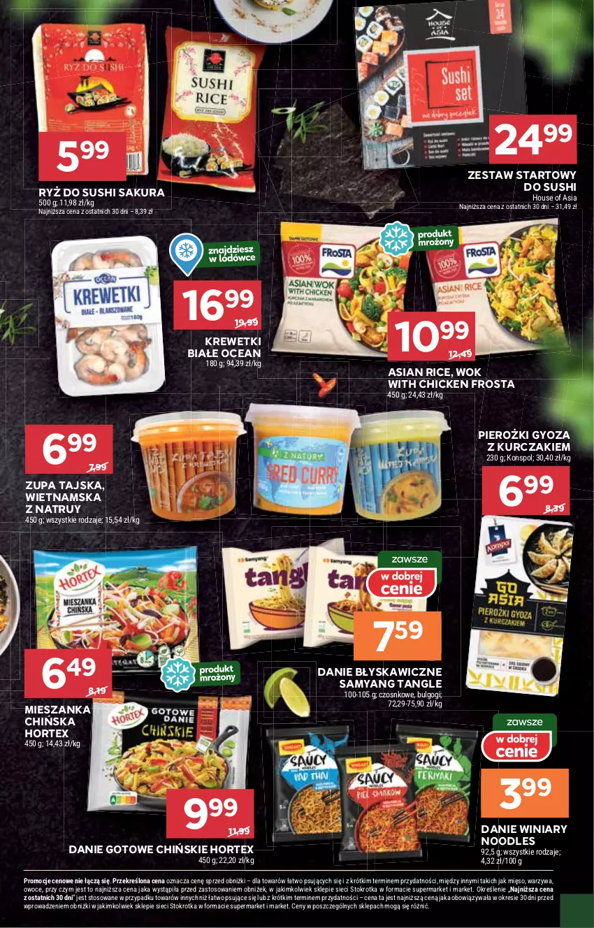 Gazetka promocyjna Stokrotka - Supermarket - ważna 09.10 do 15.10.2025 - strona 19 - produkty: Danie gotowe, Frosta, Hortex, House of Asia, Krewetki, Kurczak, LG, Mięso, Owoce, Ryż, Ryż do sushi, Sushi, Warzywa, Winiary, Zupa