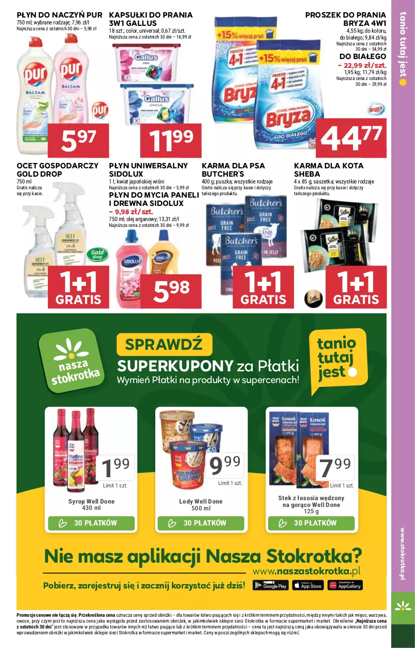 Gazetka promocyjna Stokrotka - Supermarket - ważna 09.10 do 15.10.2025 - strona 37 - produkty: Bryza, Gra, Kapsułki do prania, Lody, Mięso, Ocet, Olej, Olej arganowy, Owoce, Płyn do mycia, Płyn do mycia paneli, Proszek do prania, Pur, Sheba, Sidolux, Sos, Stek, Syrop, Warzywa