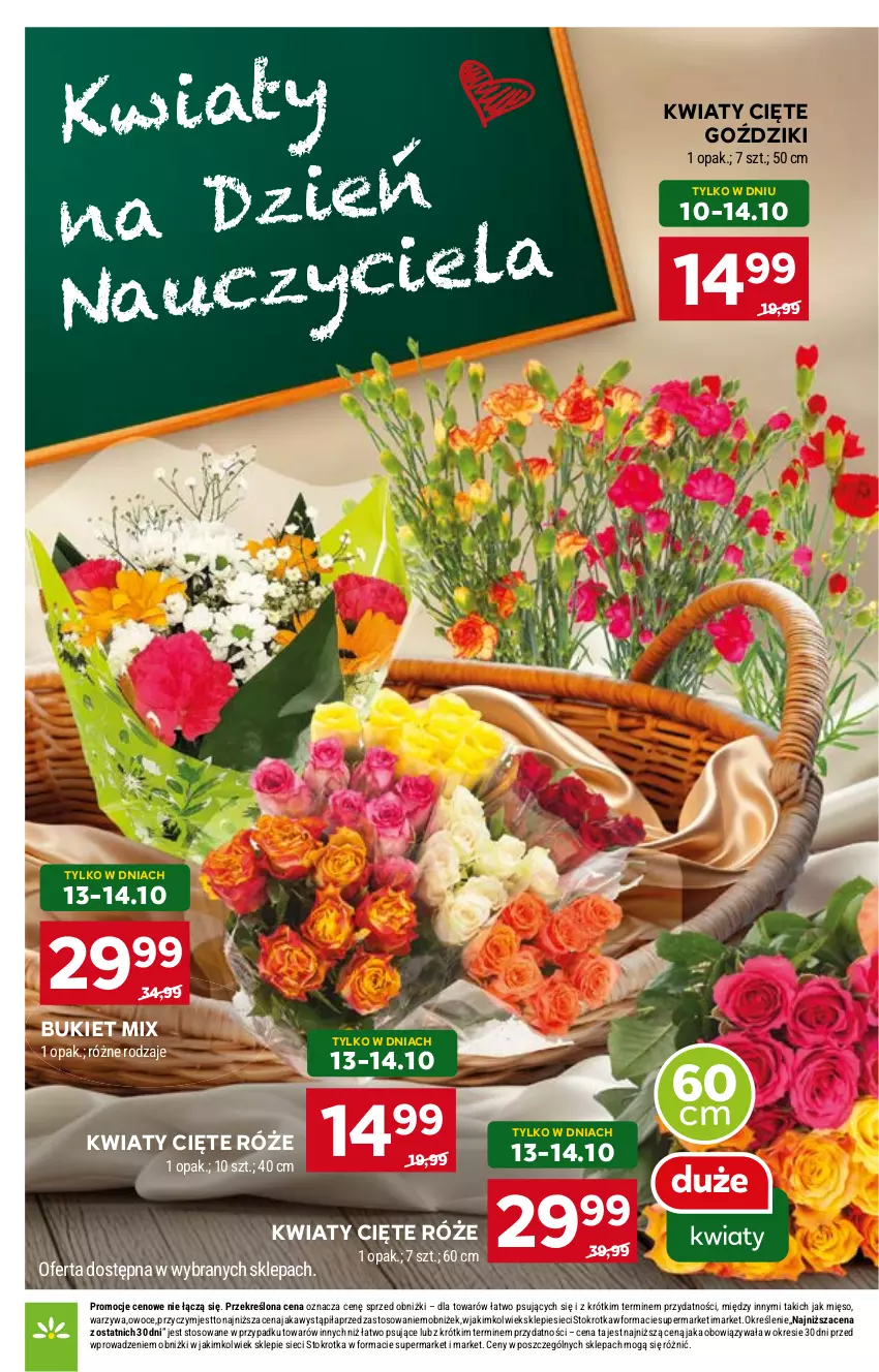 Gazetka promocyjna Stokrotka - Supermarket - ważna 09.10 do 15.10.2025 - strona 6 - produkty: Bukiet, Kwiaty cięte, Mięso, Owoce, Warzywa