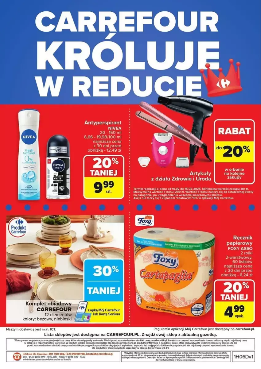 Gazetka promocyjna Carrefour - ważna 03.02 do 08.02.2025 - strona 4 - produkty: Fa, Komplet obiadowy, LG, Miska, Nivea