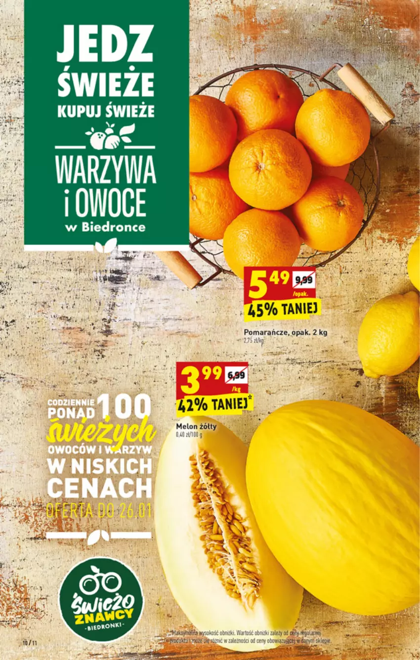 Gazetka promocyjna Biedronka - W tym tygodniu - ważna 24.01 do 30.01.2022 - strona 10 - produkty: Melon, Warzywa