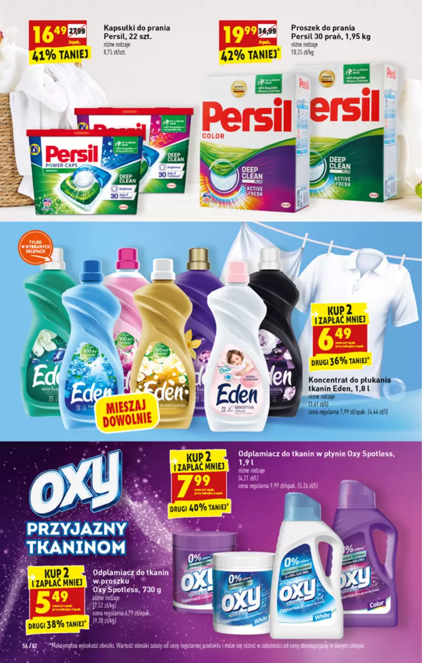 Gazetka promocyjna Biedronka - W tym tygodniu - ważna 24.01 do 30.01.2022 - strona 56 - produkty: Kapsułki do prania, Odplamiacz, Persil, Proszek do prania