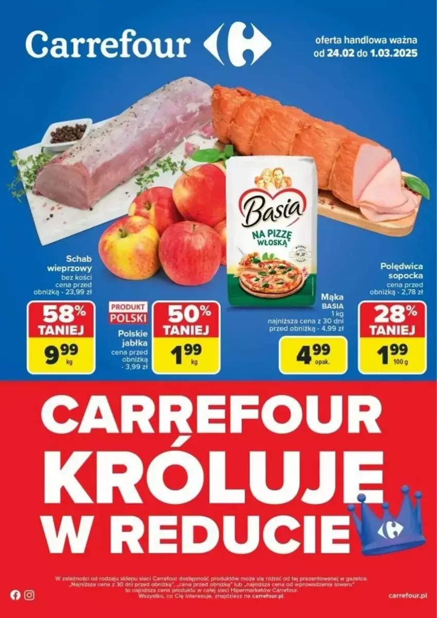 Gazetka promocyjna Carrefour - ważna 24.02 do 01.03.2025 - strona 1 - produkty: Jabłka, Rura