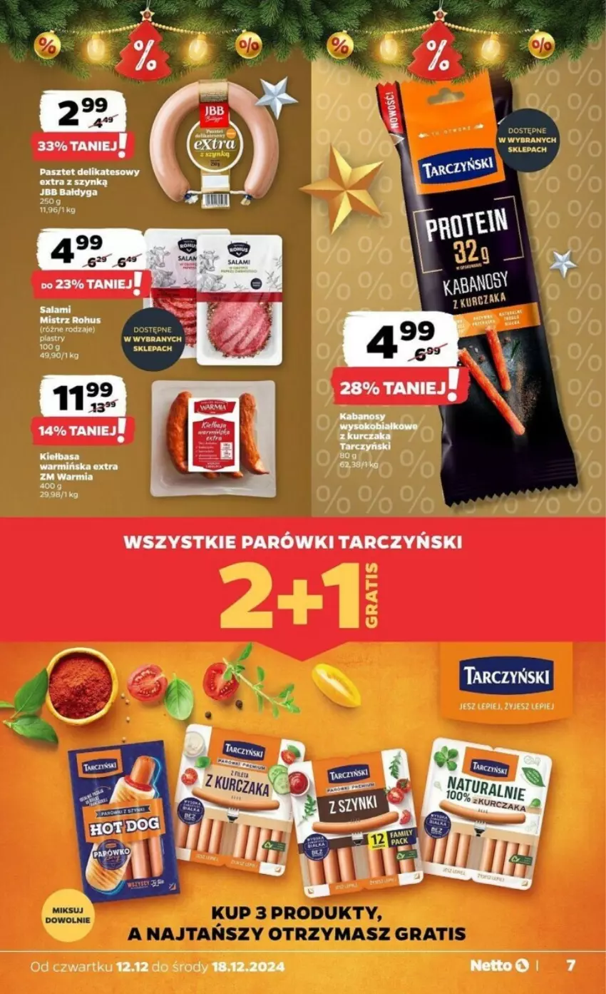 Gazetka promocyjna Netto - ważna 12.12 do 18.12.2024 - strona 24 - produkty: Kiełbasa, Parówki, Pasztet, Tarczyński