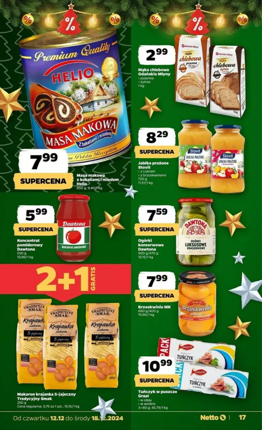 Gazetka promocyjna Netto - ważna 12.12 do 18.12.2024 - strona 9 - produkty: Brzoskwinie, Chleb, Gra, Graal, Makaron, Sejf, Ser, Tuńczyk