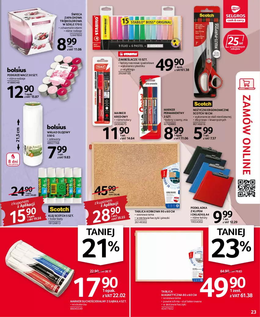 Gazetka promocyjna Selgros - Oferta przemysłowa - ważna 17.02 do 02.03.2022 - strona 23 - produkty: Haczyk, Klej, Lakier, Marker, Noż, Nożyczki, Olej, Podkład, Podkładka, Rama, Sos, Wkład olejowy