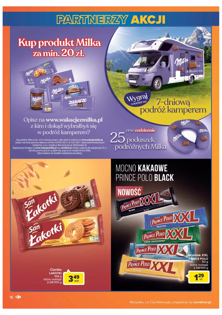 Gazetka promocyjna Carrefour - Gazetka Carrefour - ważna 04.05 do 28.05.2022 - strona 16 - produkty: Jogurt, Kakao, Lody, Milka, Wafelek