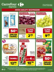 Gazetka promocyjna Carrefour - Gazetka Express - Gazetka - ważna od 13.04 do 13.04.2026 - strona 1 - produkty: Top, Lody, Winogrona, Wino, Kakao, Jabłka, Mleko, Fa