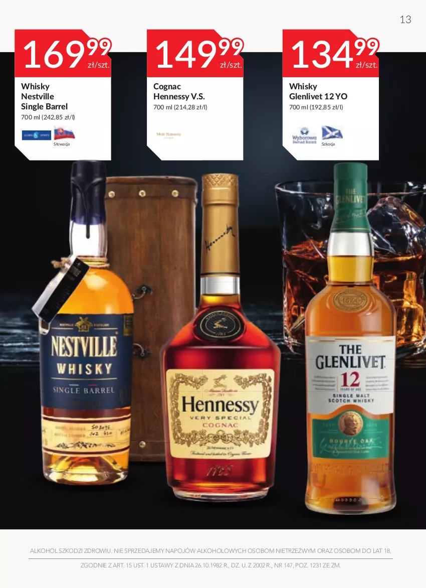 Gazetka promocyjna Stokrotka - Oferta alkoholowa - ważna 31.03 do 27.04.2022 - strona 13 - produkty: Koc, Whisky