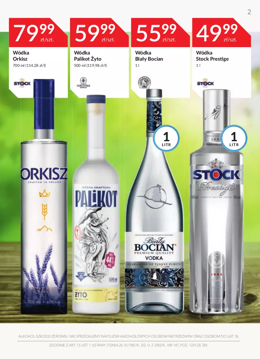 Gazetka promocyjna Stokrotka - Oferta alkoholowa - ważna 31.03 do 27.04.2022 - strona 2 - produkty: Biały Bocian, Stock, Wódka