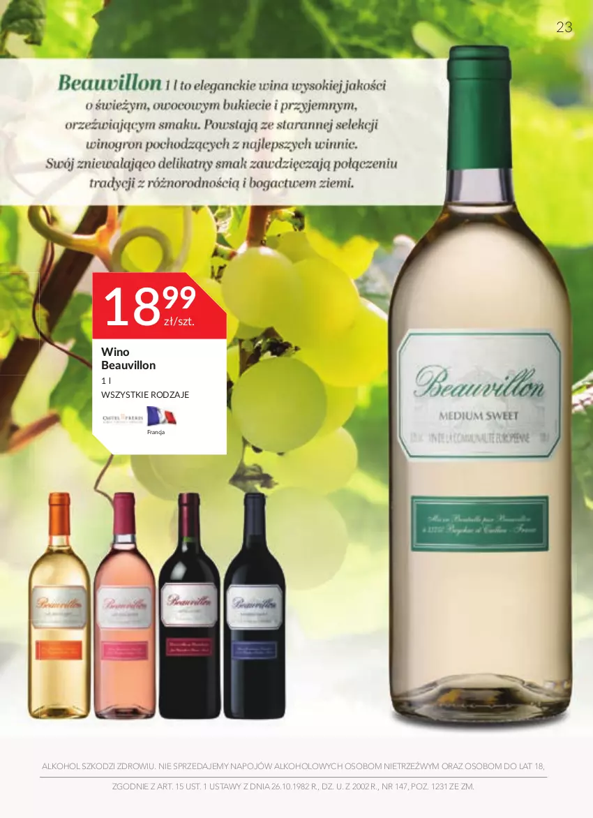 Gazetka promocyjna Stokrotka - Oferta alkoholowa - ważna 31.03 do 27.04.2022 - strona 23 - produkty: Wino