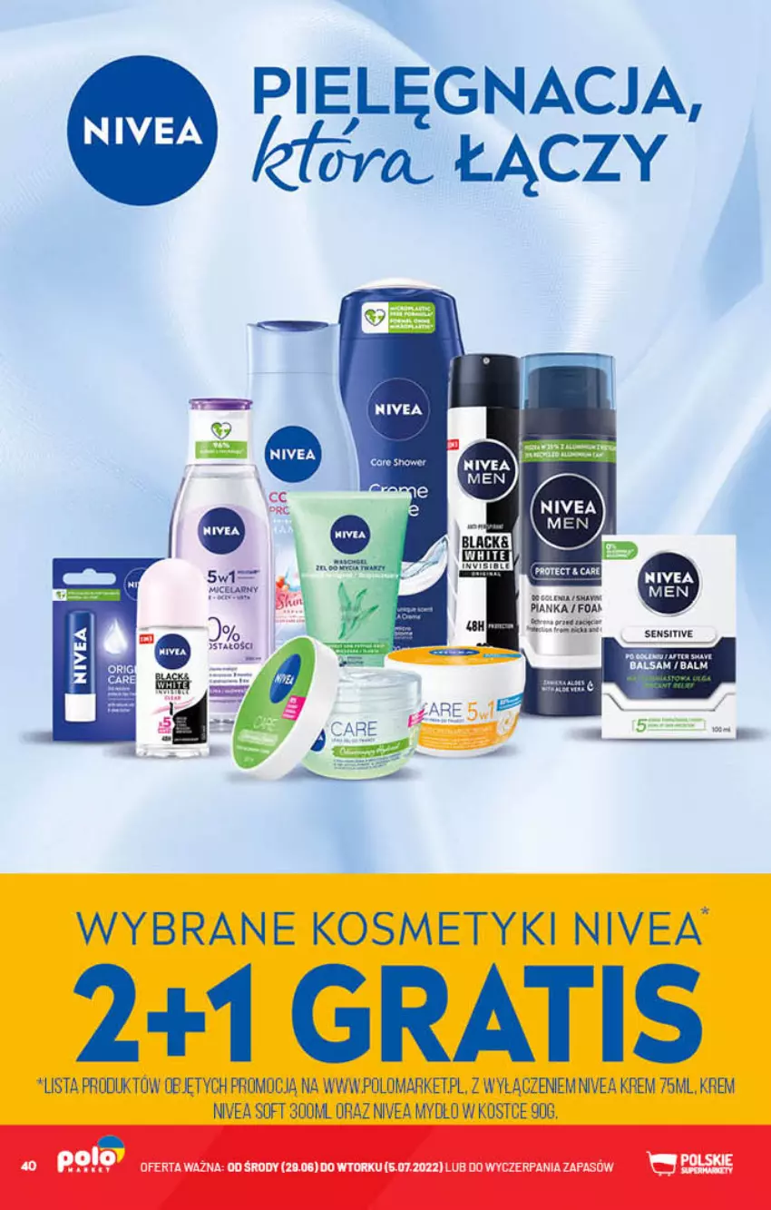 Gazetka promocyjna PoloMarket - Gazetka pomocyjna - ważna 29.06 do 05.07.2022 - strona 40 - produkty: Gra, Mydło, Nivea