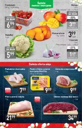 Gazetka promocyjna Stokrotka - Market - Gazetka - ważna od 20.04 do 20.04.2022 - strona 3 - produkty: Kurczak, Kalafior, Truskawki, Czosnek, Filet z piersi indyka, Pomarańcze, Siatka, Morliny, Udziec wołowy, Golonka wieprzowa, Mango