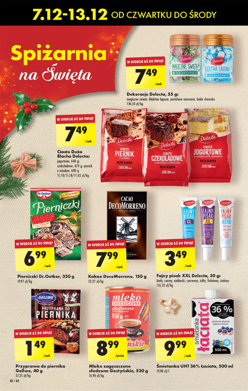 Gazetka promocyjna Biedronka - Od czwartku - ważna 07.12 do 13.12.2023 - strona 44 - produkty: Delecta, Fa, Jogurt, Kakao, Mleko, Mleko zagęszczone, Piernik