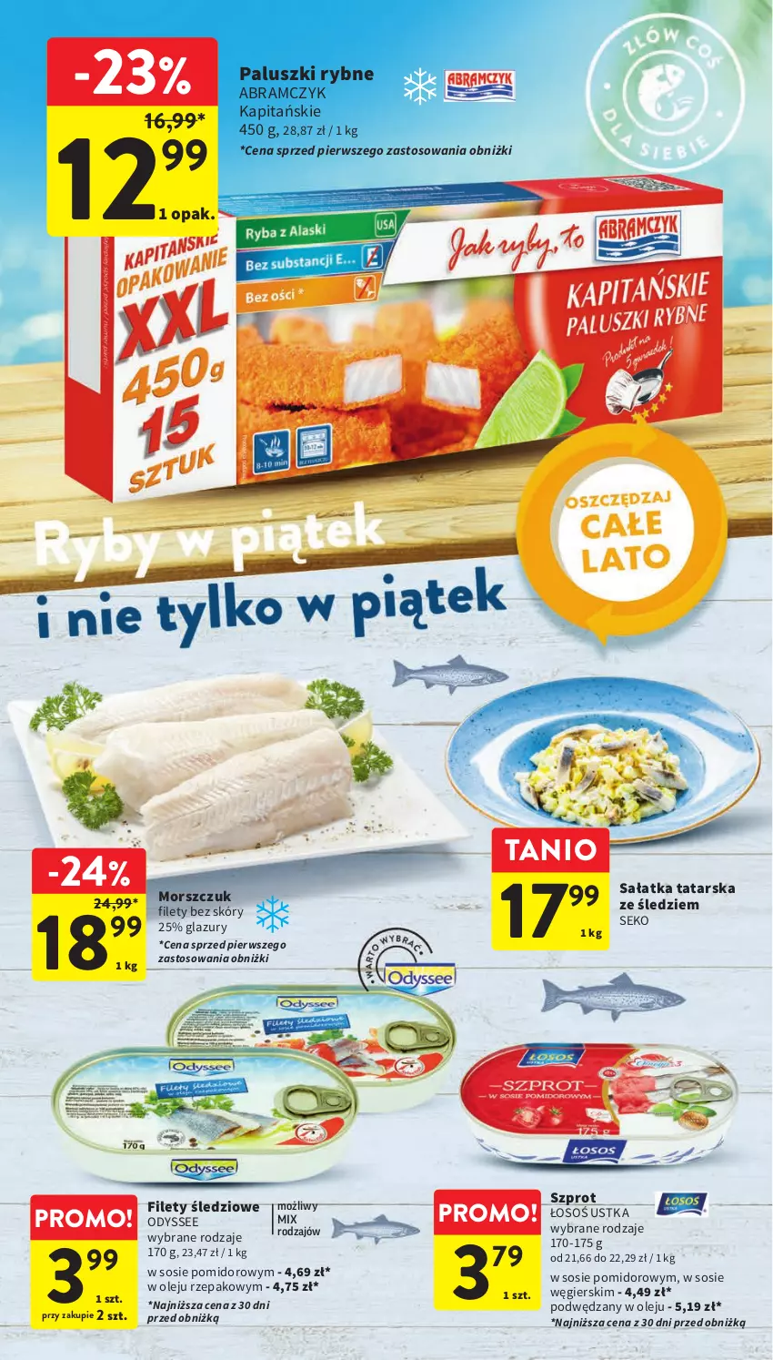 Gazetka promocyjna Intermarche - Gazetka Intermarche - ważna 27.07 do 02.08.2023 - strona 22 - produkty: Lazur, Olej, Paluszki rybne, Sałat, Sałatka, SEKO, Sos, Szprot