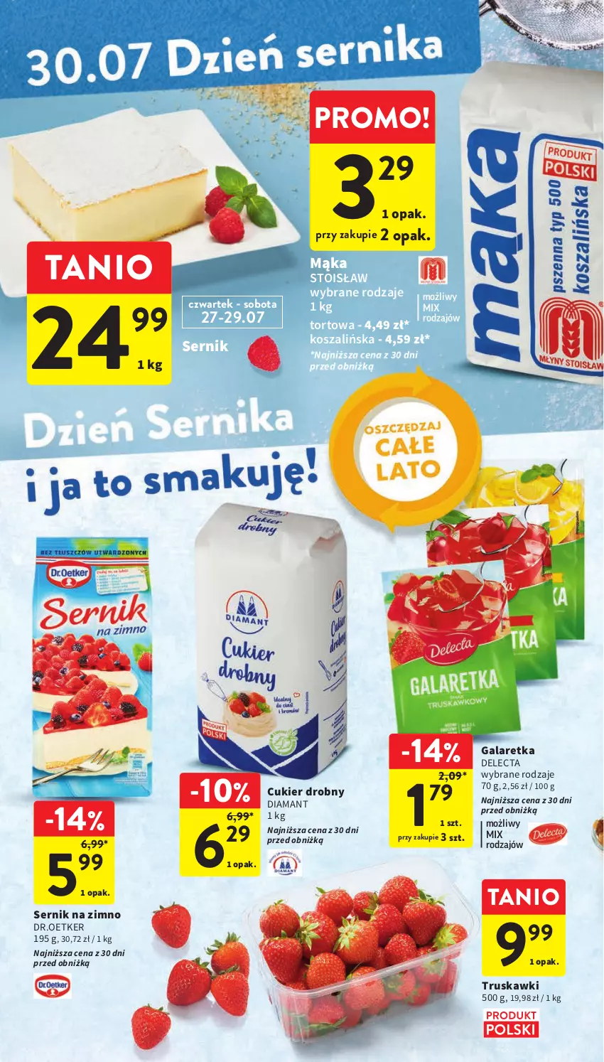 Gazetka promocyjna Intermarche - Gazetka Intermarche - ważna 27.07 do 02.08.2023 - strona 28 - produkty: Cukier, Delecta, Diamant, Gala, Galaretka, Kosz, Mąka, Ser, Szal, Truskawki