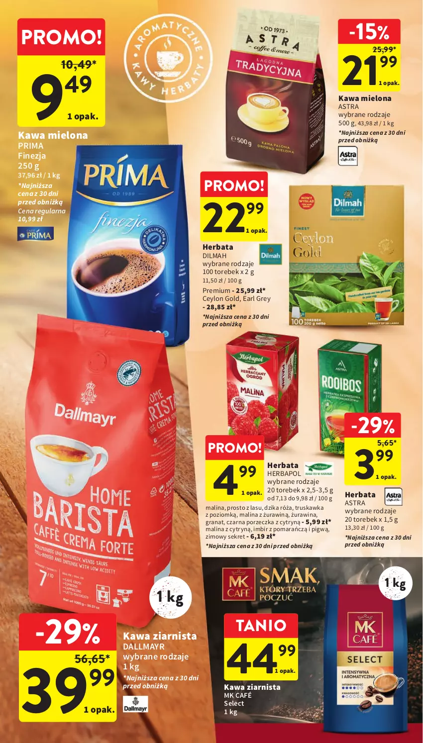 Gazetka promocyjna Intermarche - Gazetka Intermarche - ważna 27.07 do 02.08.2023 - strona 32 - produkty: Dallmayr, Dilmah, Dzika róża, Earl Grey, Gra, Granat, Herbapol, Herbata, Imbir, Kawa, Kawa mielona, Kawa ziarnista, Kret, Por, Prima, Róża