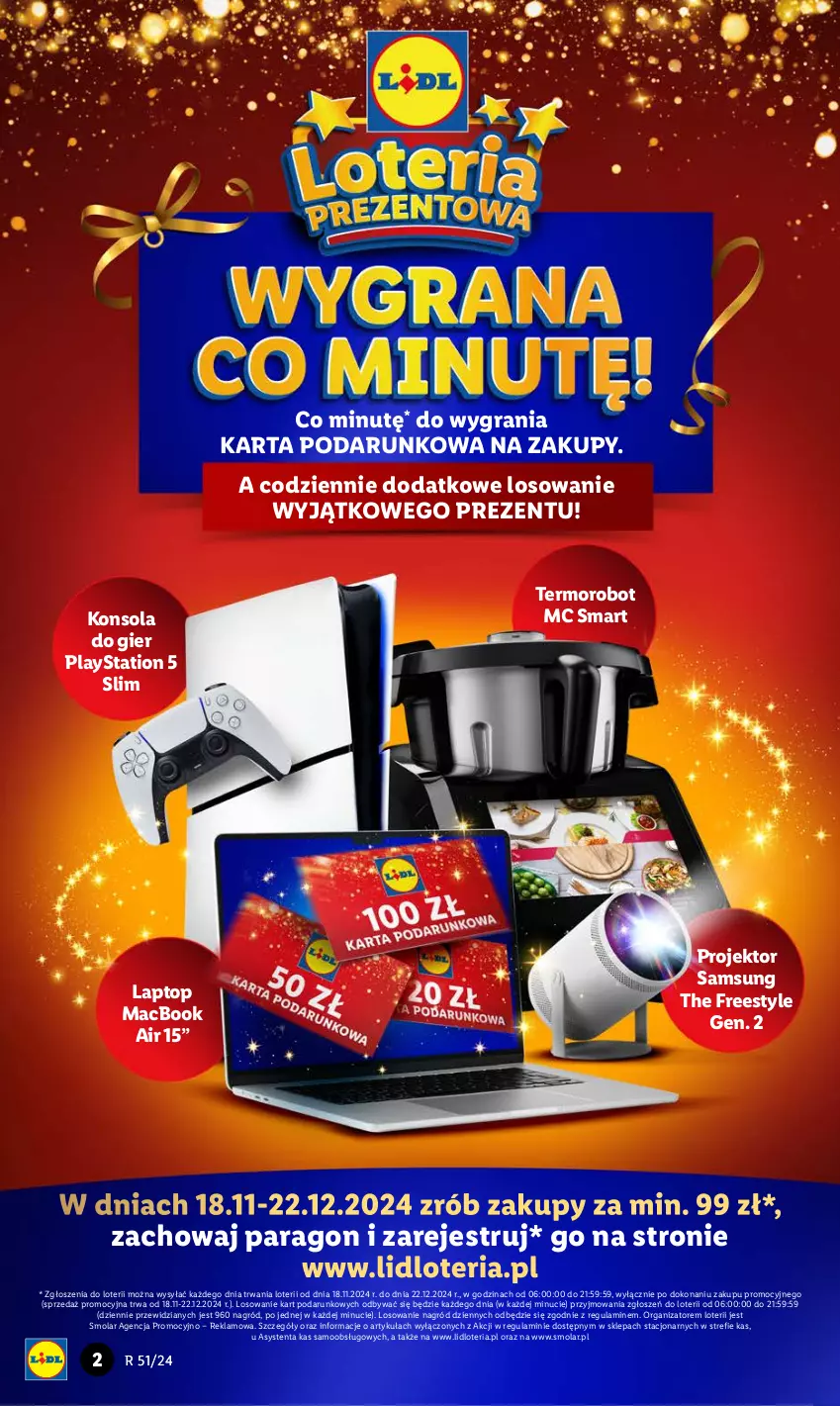 Gazetka promocyjna Lidl - GAZETKA - ważna 16.12 do 22.12.2024 - strona 2 - produkty: Gra, Konsola, Mola, PlayStation, PlayStation 5, Robot, Samsung, Top