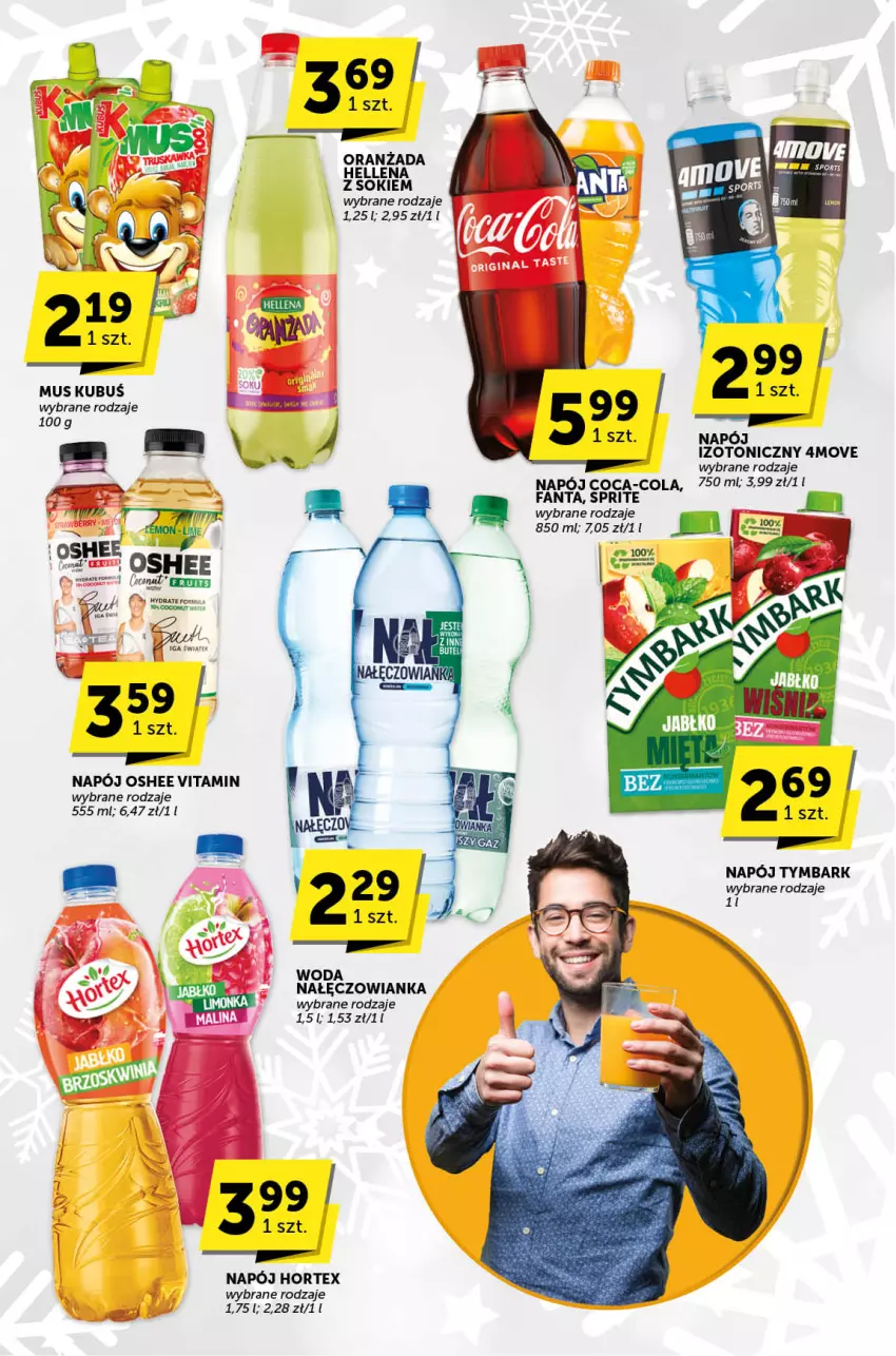 Gazetka promocyjna ABC - ważna 25.01 do 06.02.2024 - strona 17 - produkty: Fa, Fanta, Hellena, Hortex, Kubuś, Mus, Nałęczowianka, Napój, Napój izotoniczny, Oranżada, Oshee, Sok, Sprite, Tymbark, Woda