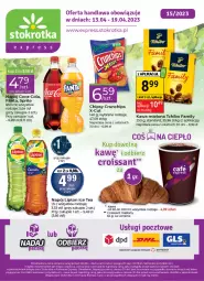 Gazetka promocyjna Stokrotka - Stokrotka Express - Gazetka - ważna od 19.04 do 19.04.2023 - strona 1 - produkty: Tchibo, Chipsy, Kawa mielona, Kawa, Croissant, Lipton, Tchibo Family, Crunchips, Fanta, Sprite, Napój, Fa