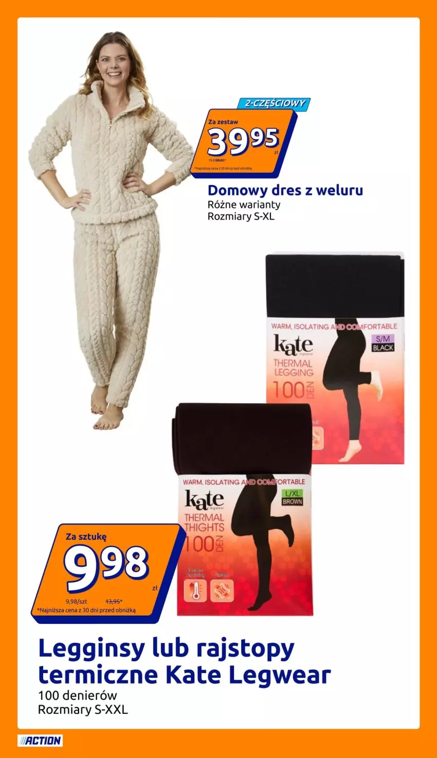 Gazetka promocyjna Action - Gazetka tydzień 42 2026 - ważna 14.10 do 20.10.2026 - strona 12 - produkty: Dres, Gin, Legginsy, Rajstopy, Top