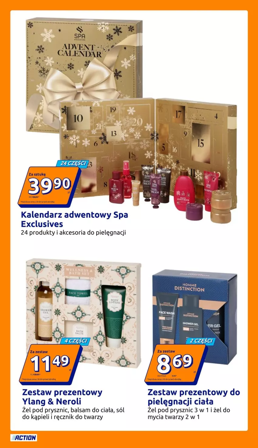 Gazetka promocyjna Action - Gazetka tydzień 42 2026 - ważna 14.10 do 20.10.2026 - strona 14 - produkty: Balsam do ciała, Kalendarz, Kalendarz adwentowy, Ręcznik, Sól, Zestaw prezentowy