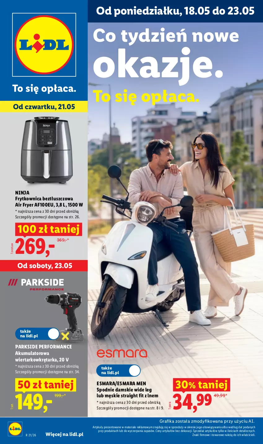 Gazetka promocyjna Lidl - Katalog ważny od 18.05 - ważna 18.05 do 23.05.2026 - strona 1 - produkty: Akumulator, Akumulatorowa wiertarkowkrętark, Gra, Grafika, Parkside, Spodnie, Tarka, Wiertarkowkrętarka, Wkręt, Wkrętarka