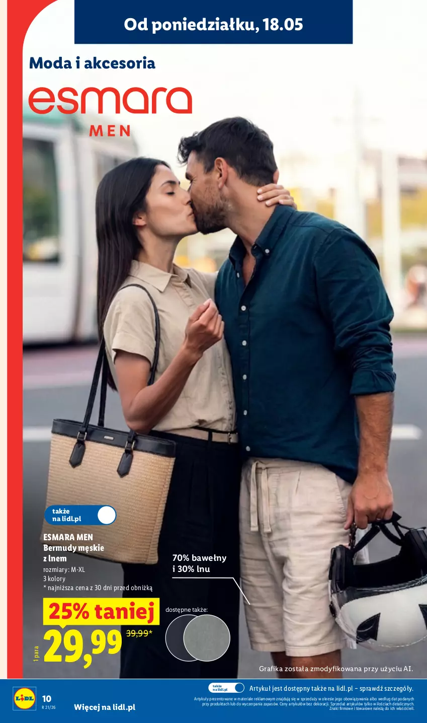 Gazetka promocyjna Lidl - Katalog ważny od 18.05 - ważna 18.05 do 23.05.2026 - strona 10 - produkty: Bermudy, Gra, Grafika, Moda