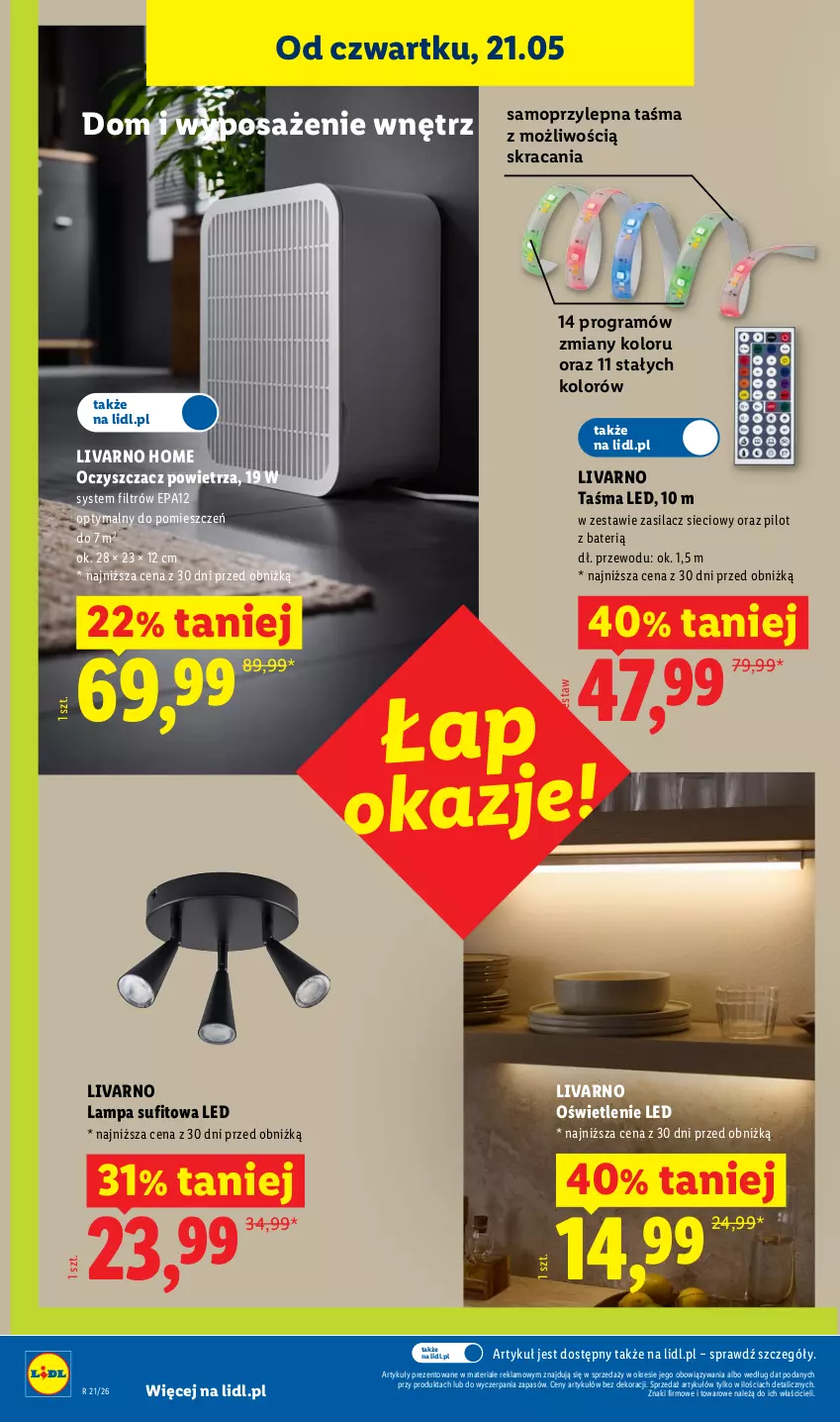 Gazetka promocyjna Lidl - Katalog ważny od 18.05 - ważna 18.05 do 23.05.2026 - strona 36 - produkty: Gra, Ivar, Lampa, Lampa sufitowa, Mop, Oczyszczacz powietrza