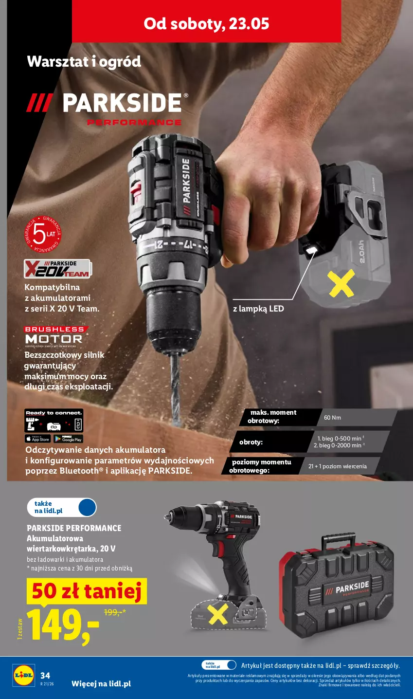 Gazetka promocyjna Lidl - Katalog ważny od 18.05 - ważna 18.05 do 23.05.2026 - strona 42 - produkty: Akumulator, Akumulatorowa wiertarkowkrętark, Ogród, Parkside, Ser, Tarka, Wiertarkowkrętarka, Wkręt, Wkrętarka