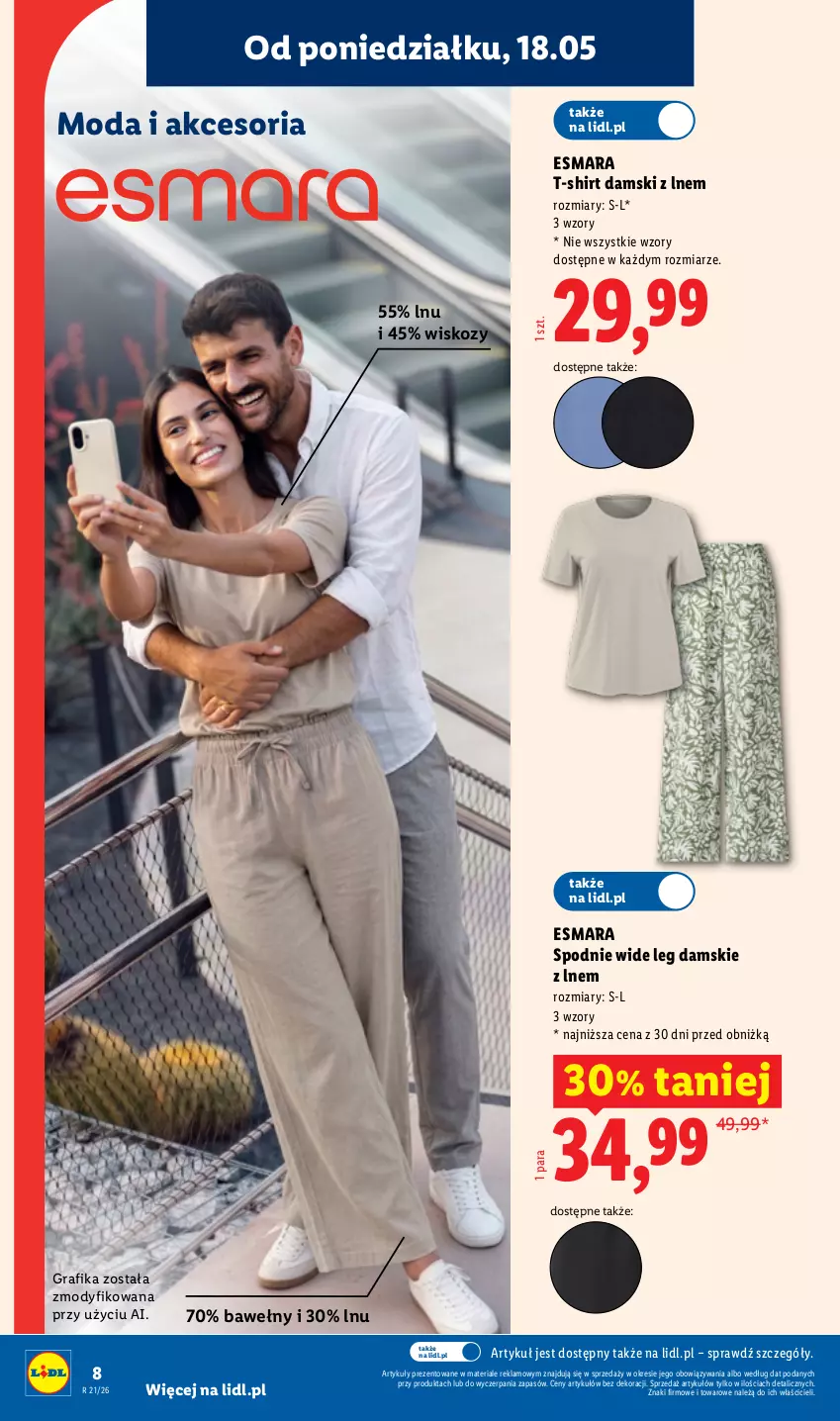 Gazetka promocyjna Lidl - Katalog ważny od 18.05 - ważna 18.05 do 23.05.2026 - strona 8 - produkty: Gra, Grafika, Moda, Spodnie, T-shirt