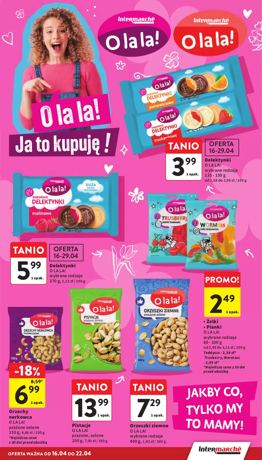 Gazetka promocyjna Intermarche - Gazetka promocyjna - ważna 16.04 do 22.04.2026 - strona 27 - produkty: Orzeszki, Orzeszki ziemne, Pistacje