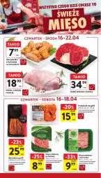 Gazetka promocyjna Intermarche - Gazetka promocyjna - Gazetka - ważna od 22.04 do 22.04.2026 - strona 14 - produkty: Kurczak, Mięso mielone, Udziec z indyka, Skrzydełka z kurczaka, Kotlet, Boczek, Grill, Mięso