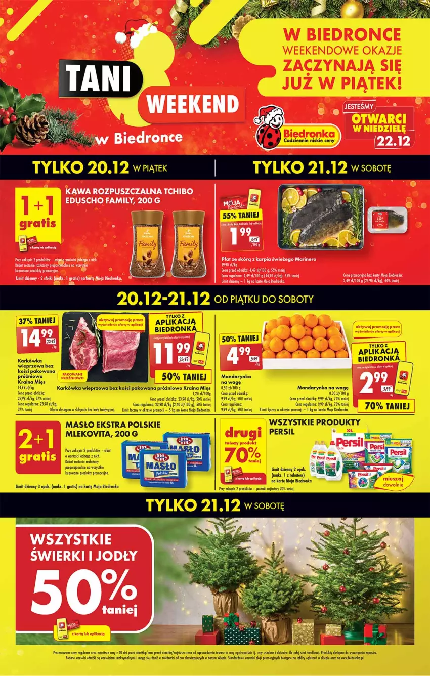 Gazetka promocyjna Biedronka - od piatku do soboty - ważna 20.12 do 21.12.2024 - strona 1 - produkty: Fa, Karp, Kawa, Kawa rozpuszczalna, LG, Tchibo