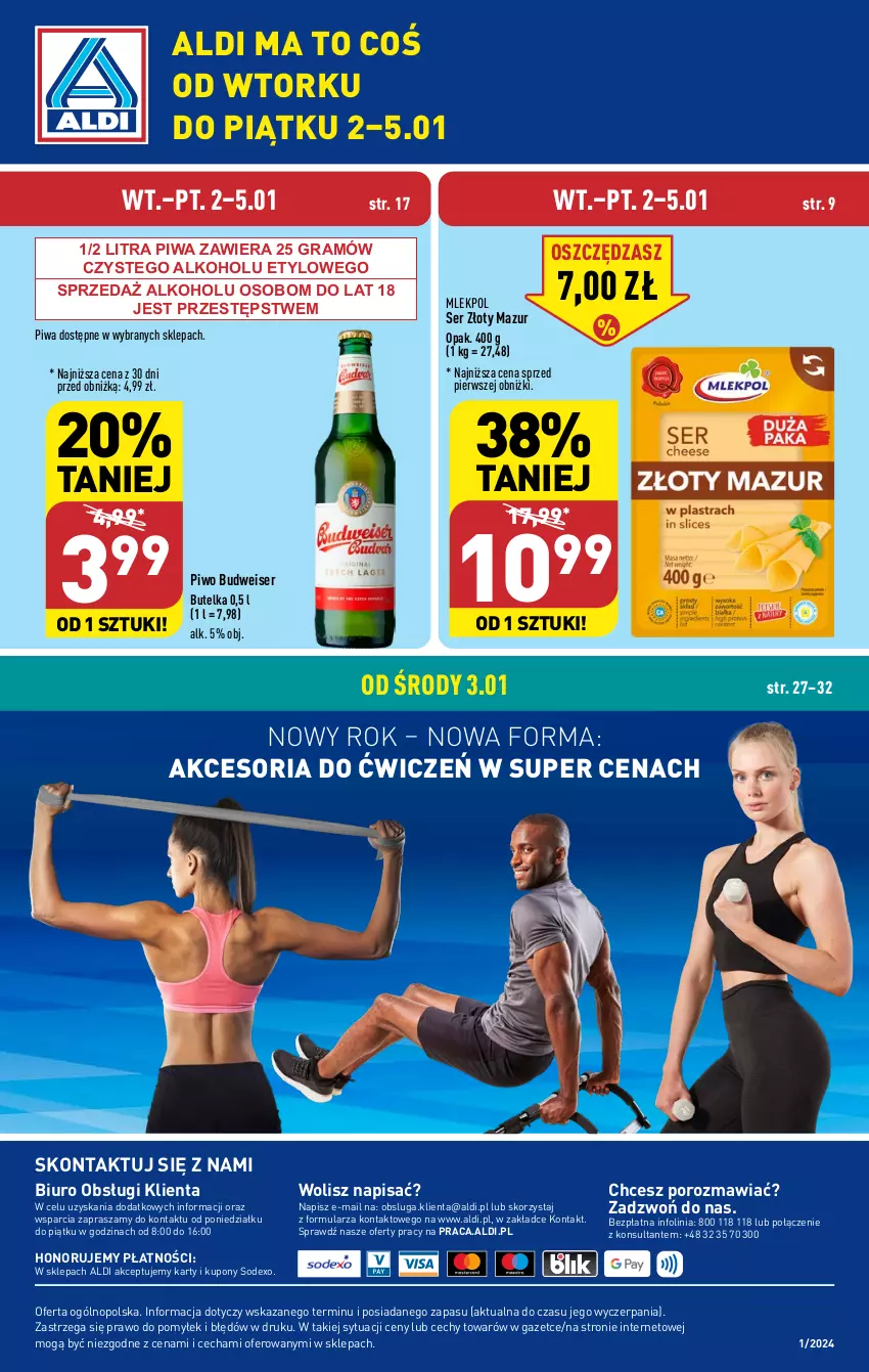 Gazetka promocyjna Aldi - Pełna oferta - ważna 02.01 do 05.01.2023 - strona 34 - produkty: Biuro, Gra, O nas, Piwa, Piwo, Por, Ser, Złoty Mazur