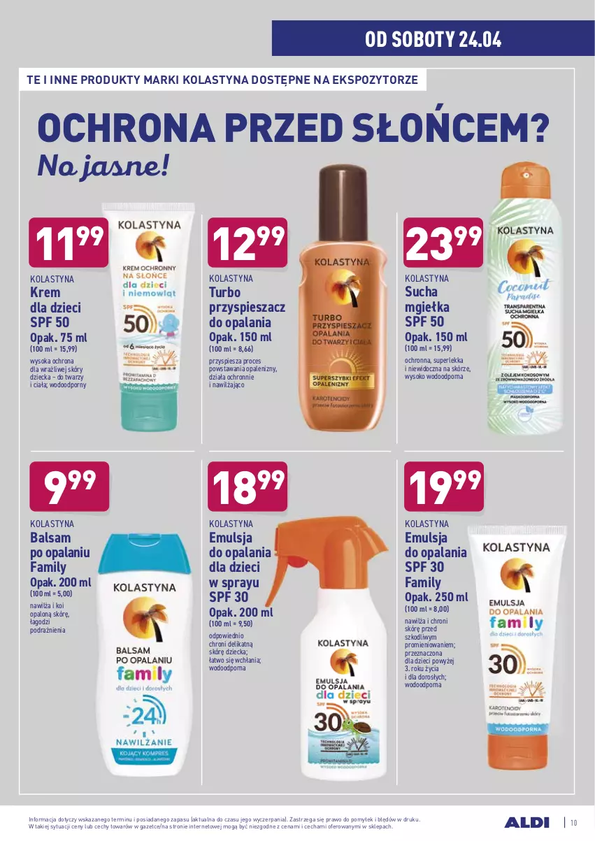 Gazetka promocyjna Aldi - Dobra Cena - ważna 21.04 do 24.04.2021 - strona 10 - produkty: Dzieci, Emulsja, Fa, Por, Sok