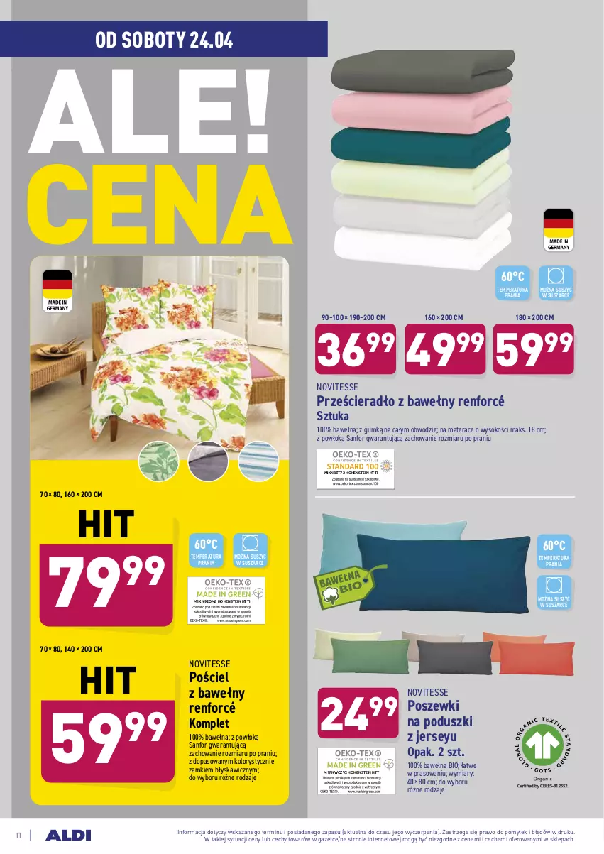 Gazetka promocyjna Aldi - Dobra Cena - ważna 21.04 do 24.04.2021 - strona 11 - produkty: Materac, Pościel, Prześcieradło, Sok, Tera, Wełna