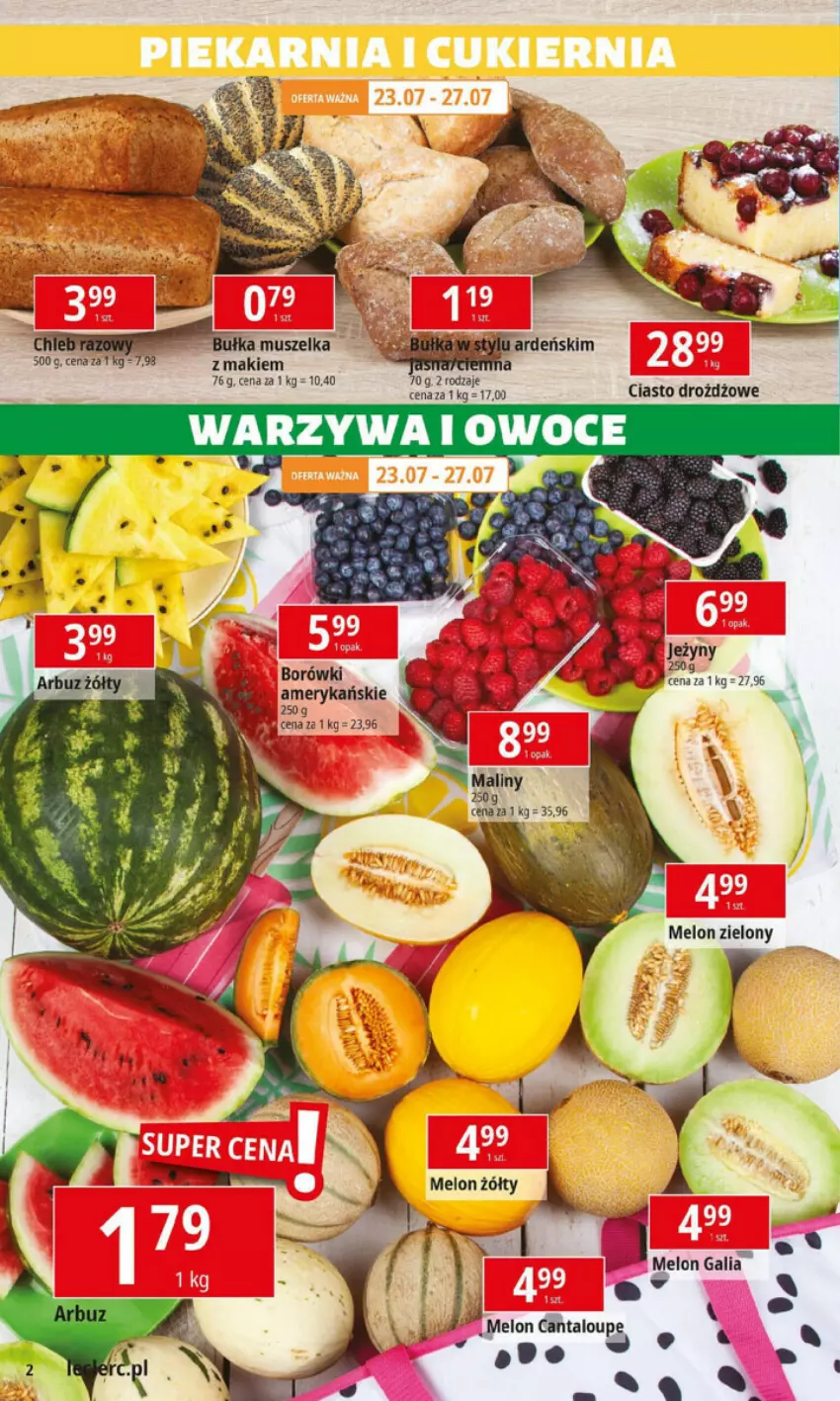 Gazetka promocyjna E Leclerc - ważna 23.07 do 03.08.2024 - strona 4 - produkty: Melon, Owoce, Warzywa, Warzywa i owoce