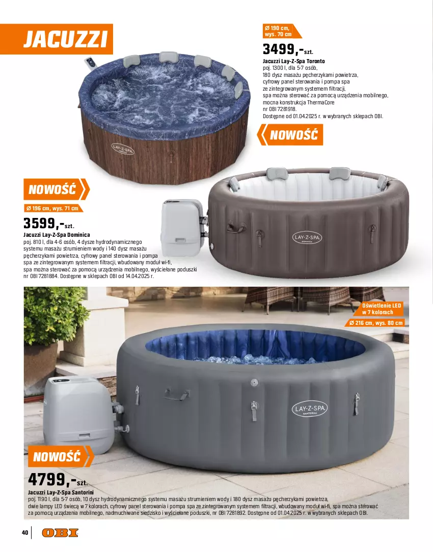 Gazetka promocyjna Obi - Gazetka OBI - ważna 09.04 do 31.07.2025 - strona 40 - produkty: Kanapa, Lampa, Lampa LED, Mobil, Rum, Siedzisko, Wanna