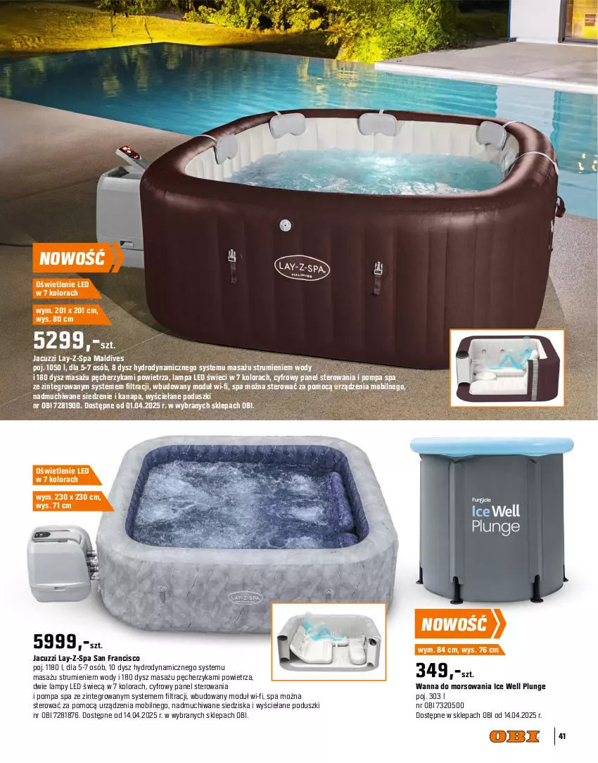 Gazetka promocyjna Obi - Gazetka OBI - ważna 09.04 do 31.07.2025 - strona 41 - produkty: Kanapa, Lampa, Lampa LED, Mobil, Rum, Siedzisko, Wanna