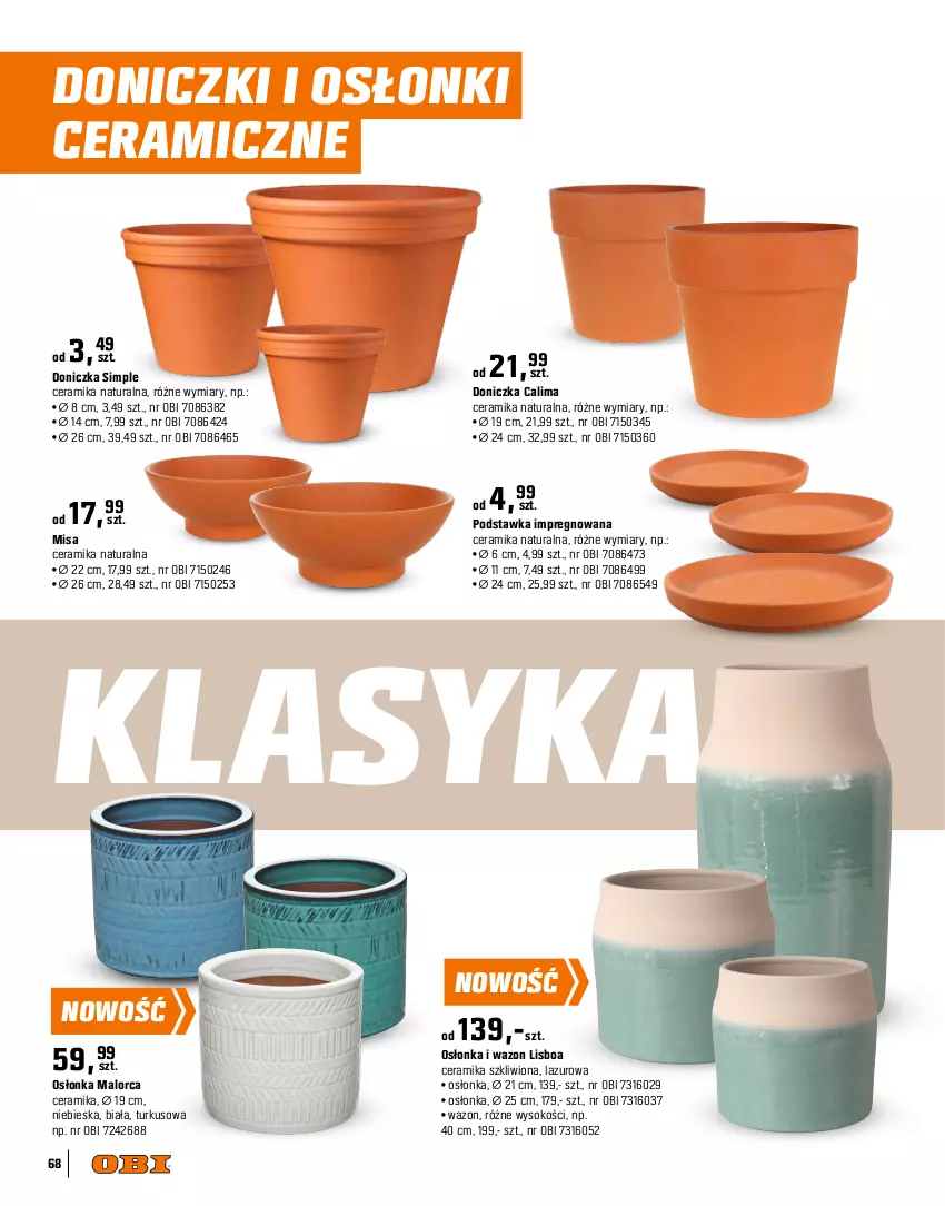 Gazetka promocyjna Obi - Gazetka OBI - ważna 09.04 do 31.07.2025 - strona 68 - produkty: Bell, Cement, Lazur, Osłonka, Sok, Venus, Wazon