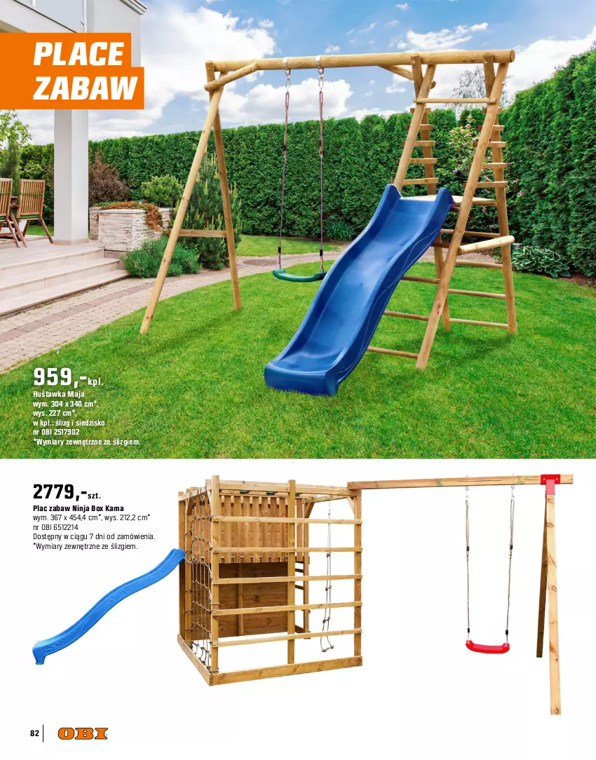 Gazetka promocyjna Obi - Gazetka OBI - ważna 09.04 do 31.07.2025 - strona 82 - produkty: Huśtawka, Siedzisko