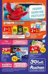 Gazetka promocyjna Auchan - 30 Lat Supermarket - Gazetka - ważna od 18.02 do 18.02.2026 - strona 1 - produkty: Glazura, Gra, Finish, Tablet, Wella, Znicz, Krewetki, Lazur, Suplement diety, Fa