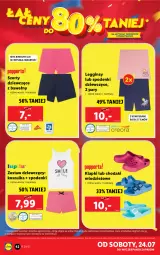 Gazetka promocyjna Lidl - GAZETKA - Gazetka - ważna od 24.07 do 24.07.2021 - strona 42 - produkty: Klapki, Sok, Gin, Szorty, Kosz, Koszulka, Tera, Legginsy