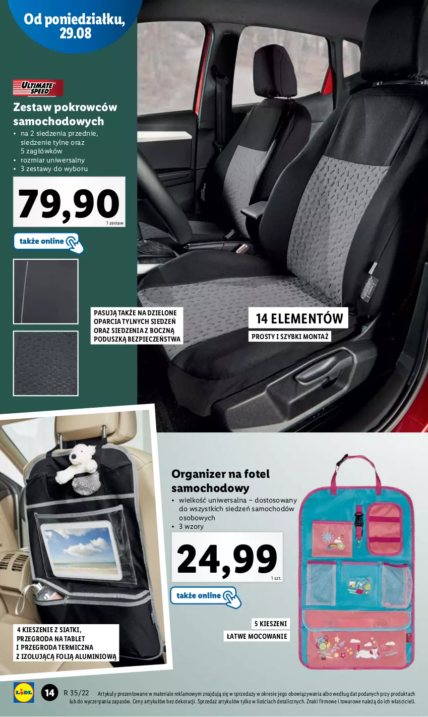 Gazetka promocyjna Lidl - GAZETKA - ważna 29.08 do 03.09.2022 - strona 14 - produkty: Fotel, Organizer, Piec, Tablet