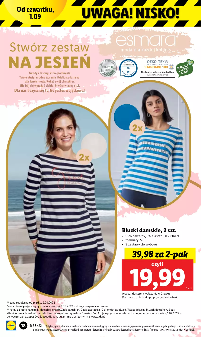 Gazetka promocyjna Lidl - GAZETKA - ważna 29.08 do 03.09.2022 - strona 20 - produkty: Bielizna, Fa, Moda, Rama, Sony, Tran, Ubrania, Waga